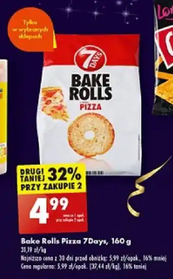 Biedronka Bake Rolls Pizza 7Days, 160 g oferta