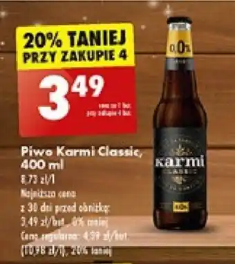 Biedronka Piwo Karmi Classic, 400 ml oferta