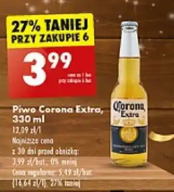 Biedronka Piwo Corona Extra, 330 ml oferta