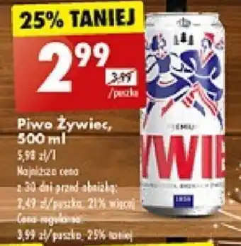 Biedronka Piwo Żywiec, 500 ml oferta