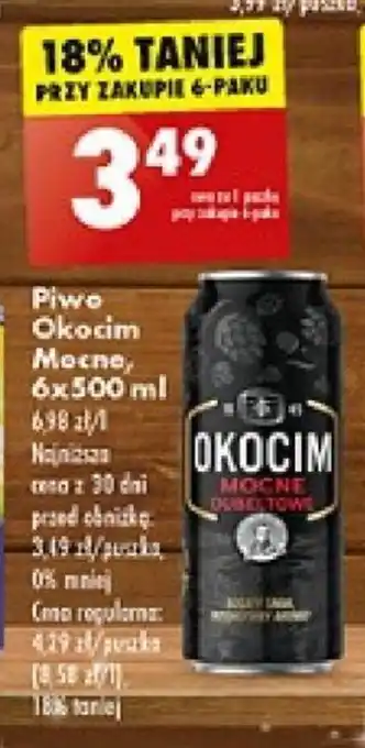 Biedronka Piwo Okocim Mocne, 500 ml oferta