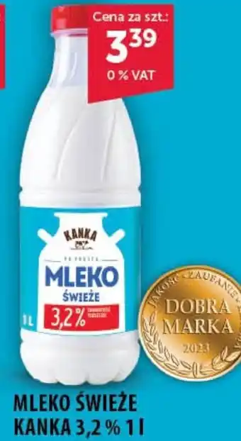 Eurocash Cash & Carry MLEKO ŚWIEŻE KANKA 3,2% 1 L oferta