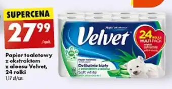 Biedronka Papier toaletowy z ekstraktom z aloesu Velvet, 24 rolki oferta