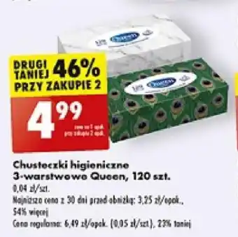 Biedronka Chusteczki higieniczne 3-warstwowe Queen, 120 szt. oferta