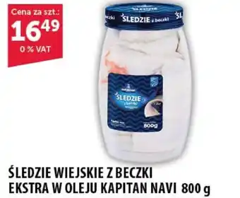 Eurocash Cash & Carry ŚLEDZIE WIEJSKIE Z BECZKI EKSTRA W OLEJU KAPITAN NAVI 800 g oferta