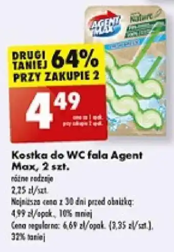 Biedronka Kostka do WC fala Agent Max, 2 szt. oferta