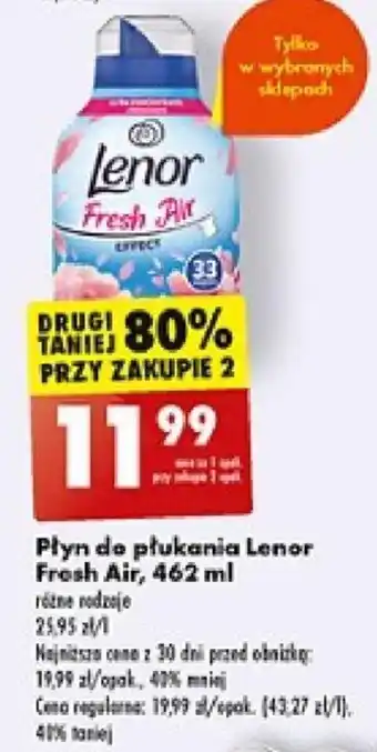 Biedronka Płyn do płukania Lenor Frosh Air, 462 ml oferta