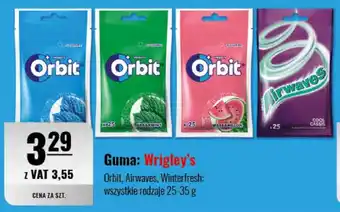 Eurocash Guma: Wrigley's 25-35 g oferta