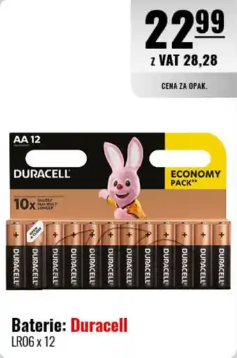 Eurocash Baterie: Duracell 12 szt. oferta