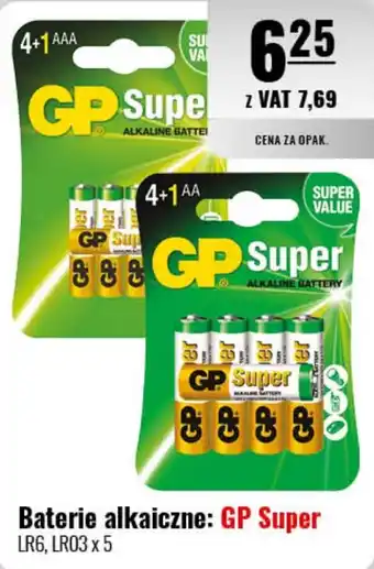 Eurocash Baterie alkaiczne: GP Super 5 szt. oferta