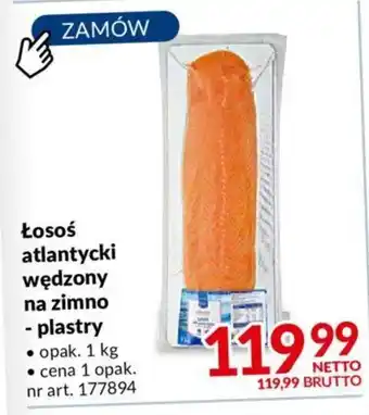 Makro Łosoś atlantycki wędzony na zimno - plastry 1 kg oferta