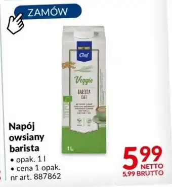 Makro Napój owsiany barista 1 l oferta