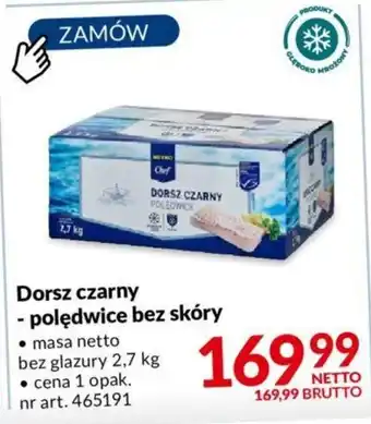 Makro Dorsz czarny - polędwice bez skóry 2,7 kg oferta