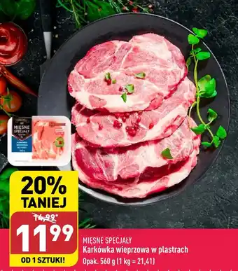 ALDI MIĘSNE SPECJAŁY Karkówka wieprzowa w plastrach 560g oferta