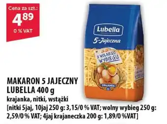 Eurocash Cash & Carry MAKARON 5 JAJECZNY LUBELLA 400 g oferta