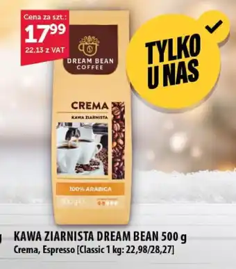 Eurocash Cash & Carry KAWA ZIARNISTA DREAM BEAN 500 g oferta