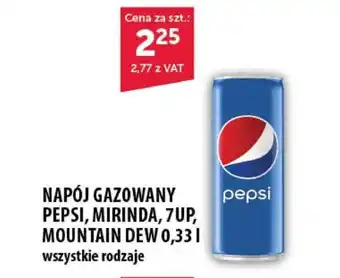 Eurocash Cash & Carry NAPÓJ GAZOWANY PEPSI, MIRINDA, 7UP, MOUNTAIN DEW 0,33 l oferta