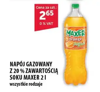 Eurocash Cash & Carry NAPÓJ GAZOWANY Z 20% ZAWARTOŚCIĄ SOKU MAXER 2 l oferta