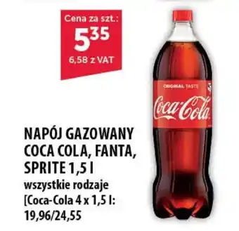 Eurocash Cash & Carry NAPÓJ GAZOWANY COCA COLA, FANTA, SPRITE 1,5 I oferta