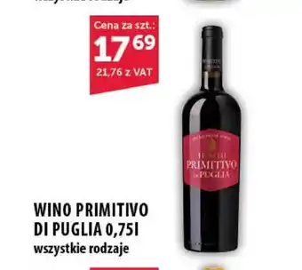 Eurocash Cash & Carry WINO PRIMITIVO DI PUGLIA 0,75 l oferta