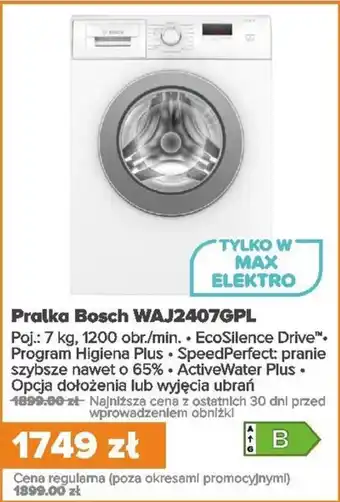 Max Elektro Pralka bosch oferta