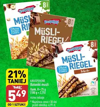 ALDI Knusperone Batoniki musli 8x25g oferta