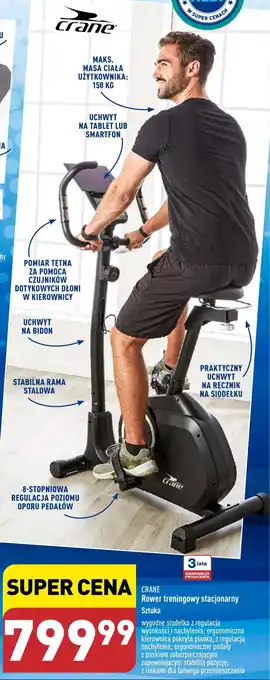 ALDI CRANE Rower treningowy stacjonarny oferta