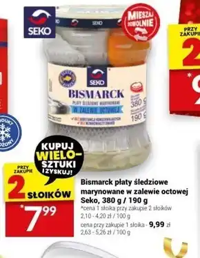 Twój Market Seko złota rybka bismarck płaty śledziowe marynowane w zalewie octowej 380 g oferta