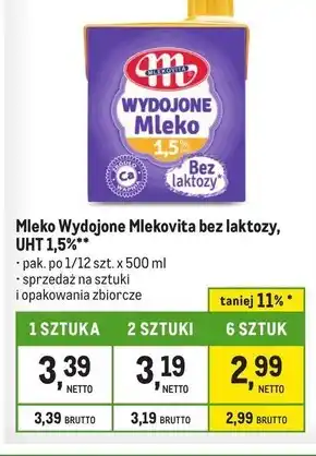Makro Mleko bez laktozy mlekovita oferta