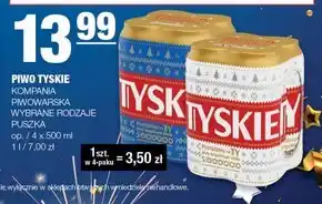 Spar Tyskie piwo jasne 2 l (4 x 0,5 l) oferta