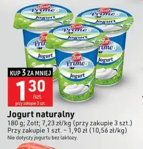 Stokrotka Optima Zott primo jogurt naturalny 180 g oferta