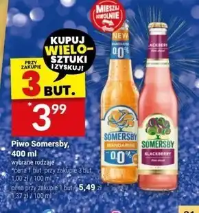 Twój Market Somersby napój piwny o smaku jeżynowym 400 ml oferta