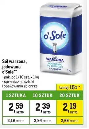Makro O'sole sól warzona jodowana 1 kg oferta
