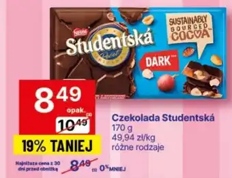 Delikatesy Centrum Czekolada Studentská 170 g oferta