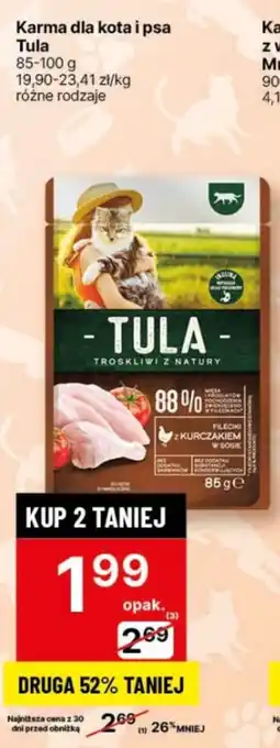 Delikatesy Centrum Karma dla kota i psa Tula 85-100 g oferta