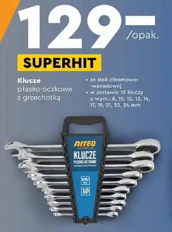 Biedronka Klucze płasko-oczkowe z grzechotką oferta