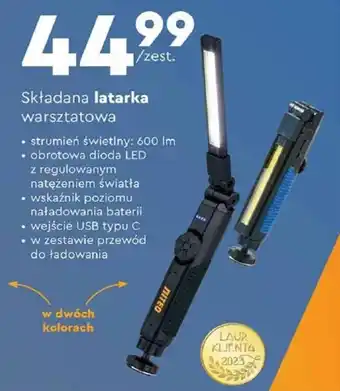 Biedronka NITED Składana latarka warsztatowa oferta