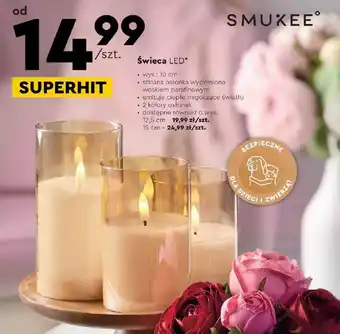 Biedronka SMUKEE Świeca LED oferta