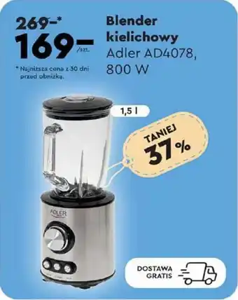 Biedronka Blender kielichowy Adler AD4078, 800 W oferta