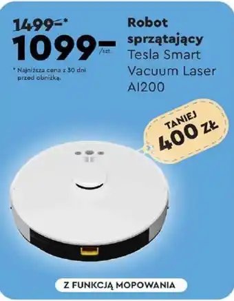 Biedronka Robot sprzątający Tesla Smart Vacuum Laser AI200 oferta
