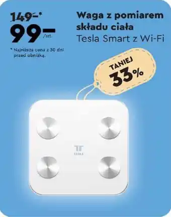Biedronka Waga z pomiarem składu ciała Tesla Smart z Wi-Fi oferta