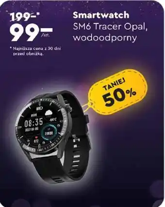 Biedronka Smartwatch SM6 Tracer Opal oferta
