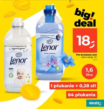 Dealz Płyn do płukania Lenor 1,6 l oferta
