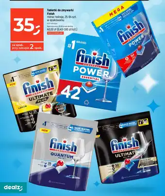 Dealz Tabletki do zmywarki Finish 25-94 szt. oferta