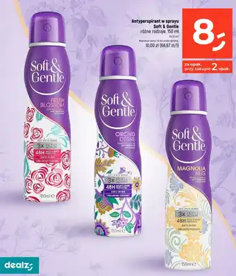 Dealz Antyperspirant w sprayu Soft & Gentle 150 ml oferta