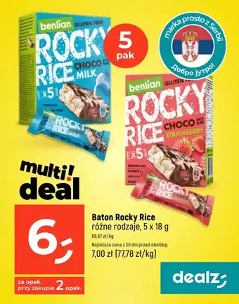 Dealz Baton Rocky Rice 5 x 18 g oferta