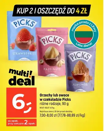 Dealz Orzechy lub owoce w czekoladzie Picks 90 g oferta