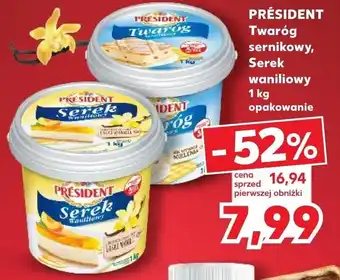 Kaufland PRÉSIDENT Twaróg sernikowy Serek waniliowy 1kg oferta