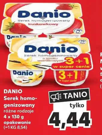Kaufland DANIO Serek homogenizowany 4x130g oferta