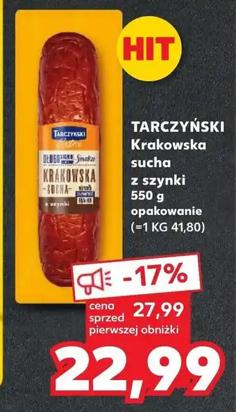 Kaufland TARCZYŃSKI Krakowska sucha z szynki 550g oferta